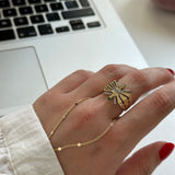 Yeşil Taş Tasarım Kadın Yüzük