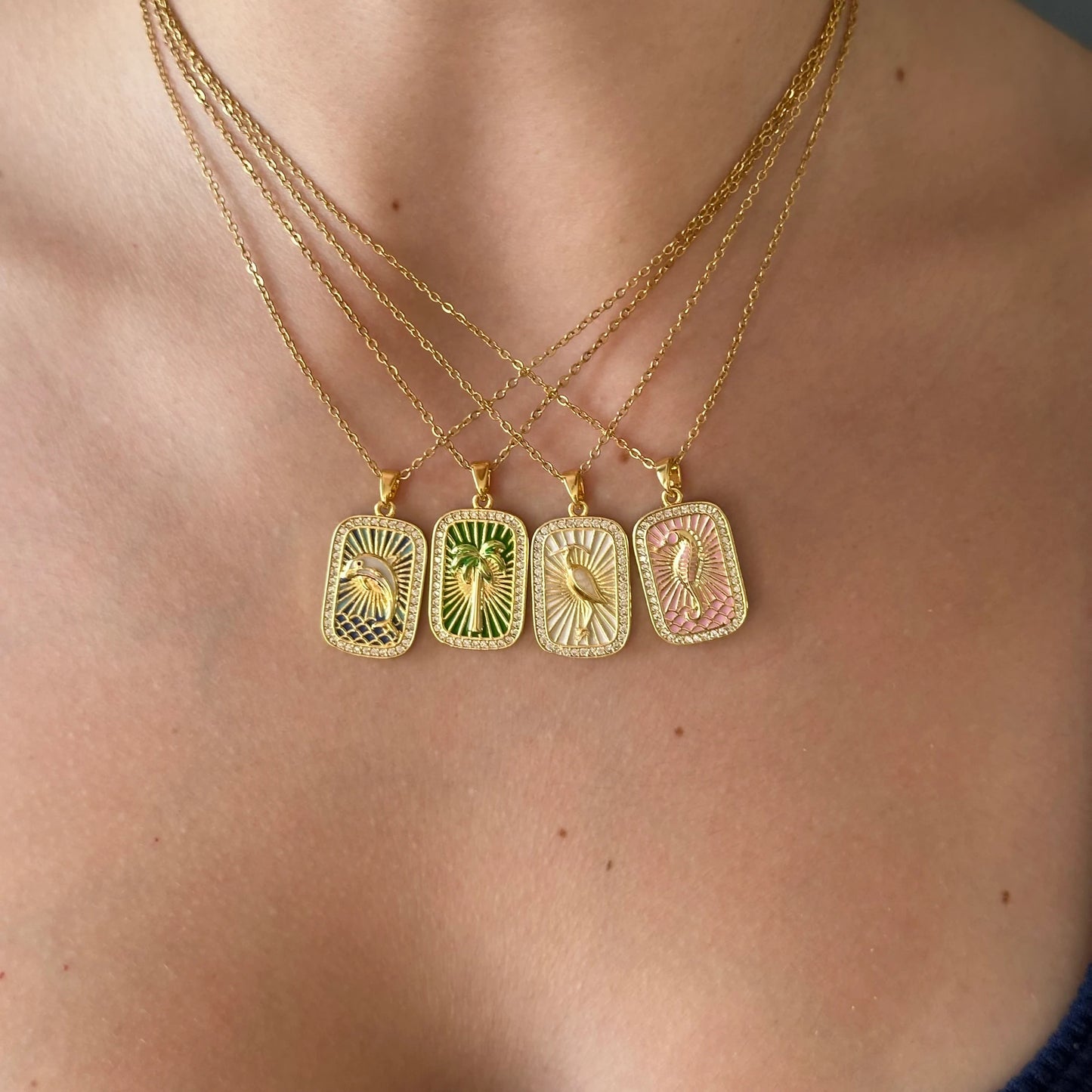 Palmiye Ağacı Çelik Kolye