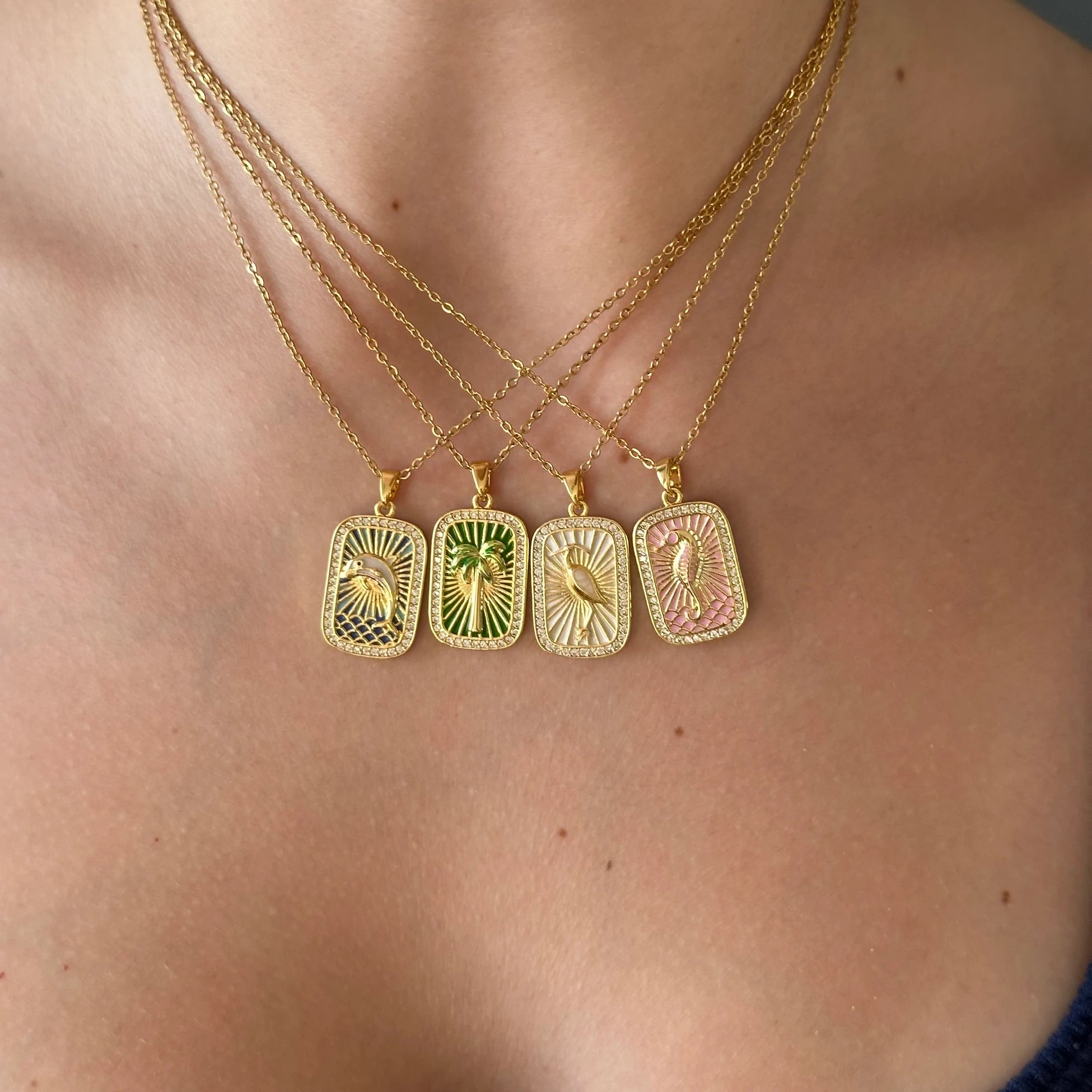 Palmiye Ağacı Çelik Kolye