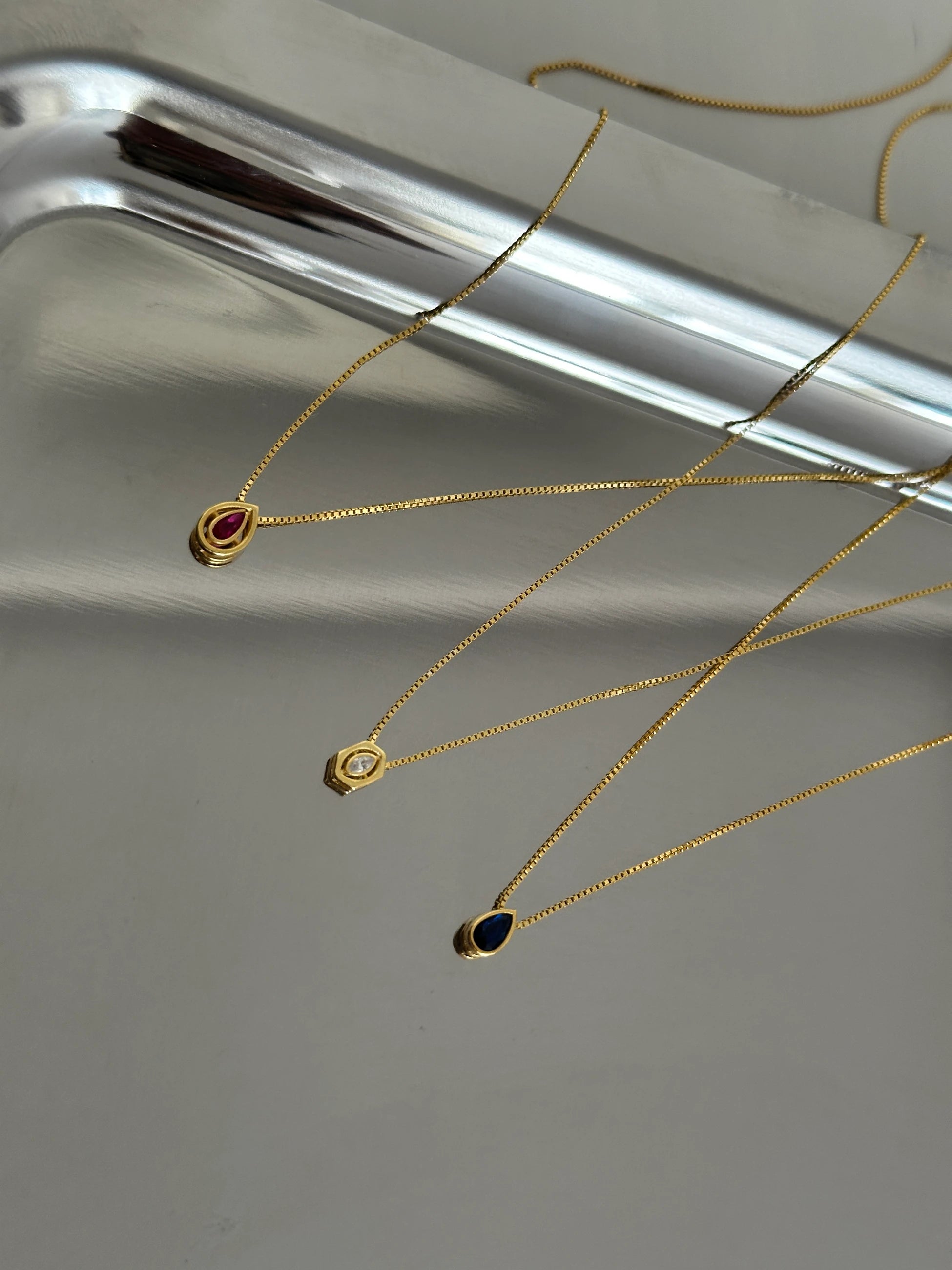 Minimal Tasarım Taş 925 Ayar Gümüş Kadın Kolye