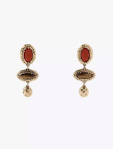 Vintage Tasarım Kahve Kadın Küpe