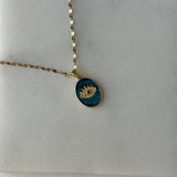 Göz Turkuaz Çelik Kolye