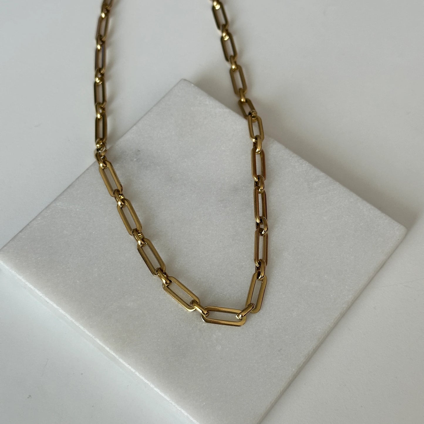 Kalın Ataç Zincir Gold Kadın Kolye