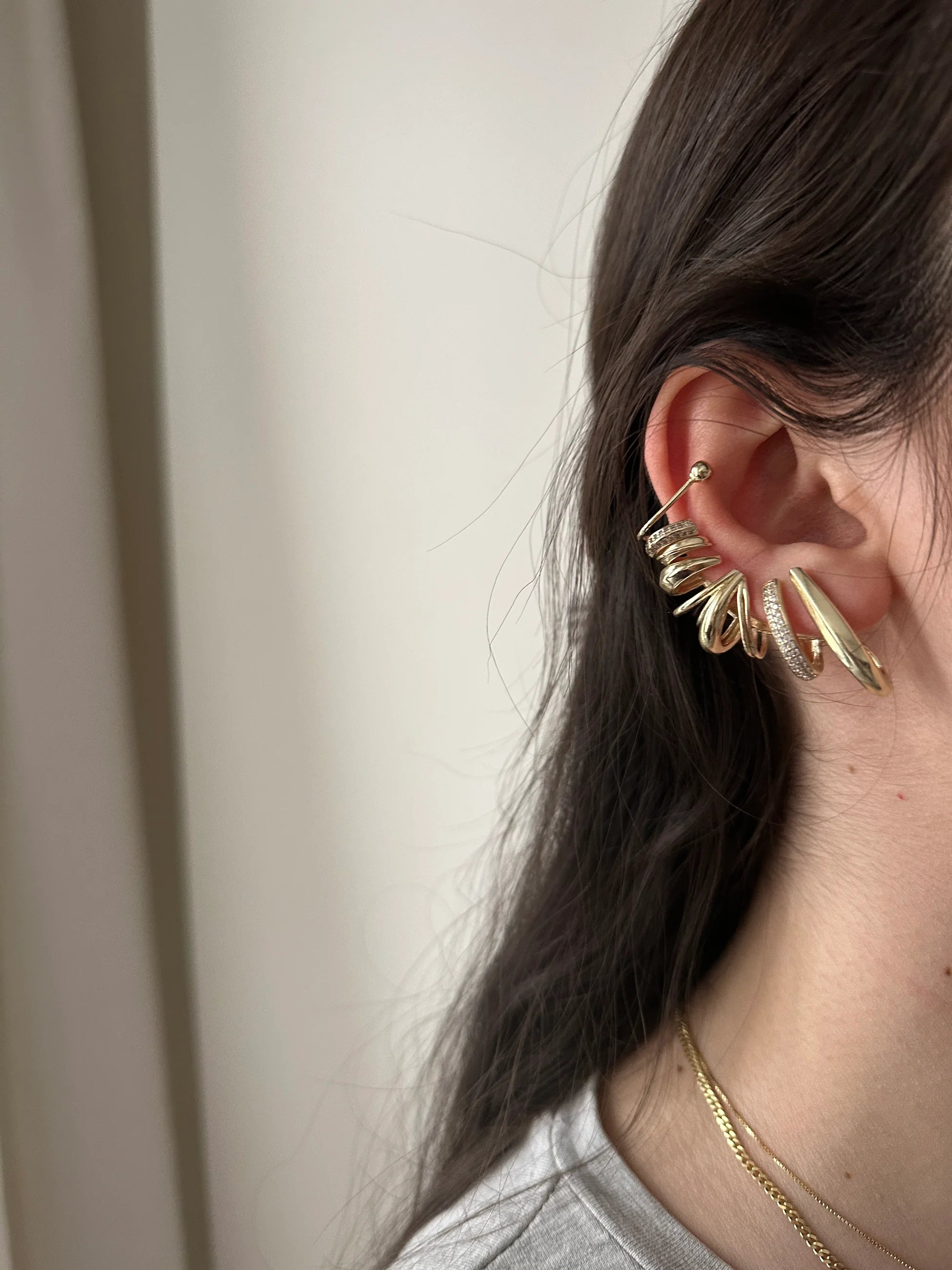 Çoklu Küpe Görünümlü Kadın Küpe