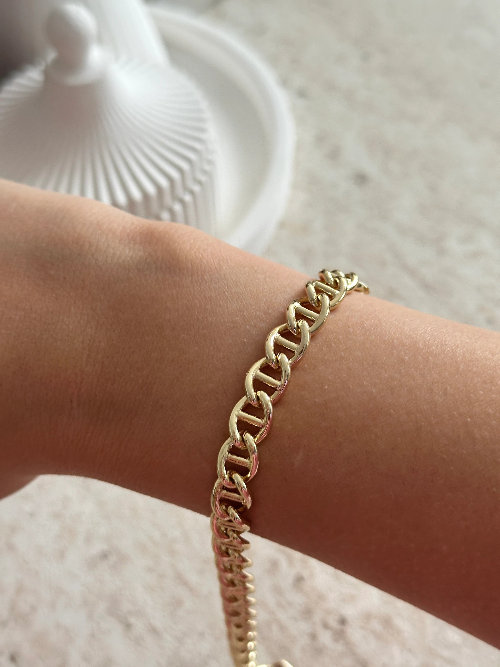 14K Tasarım Zincir Kadın Bileklik