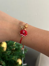 Yılbaşı Kazağı Murano Cam Boncuk Kişiye Özel Harf Kadın Şans Bilekliği