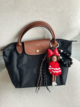 Kırmızı Kurdele Bebek Çanta Charmı