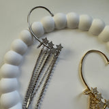 Yıldız Sarkıntılı Işıltılar Earcuff Küpe