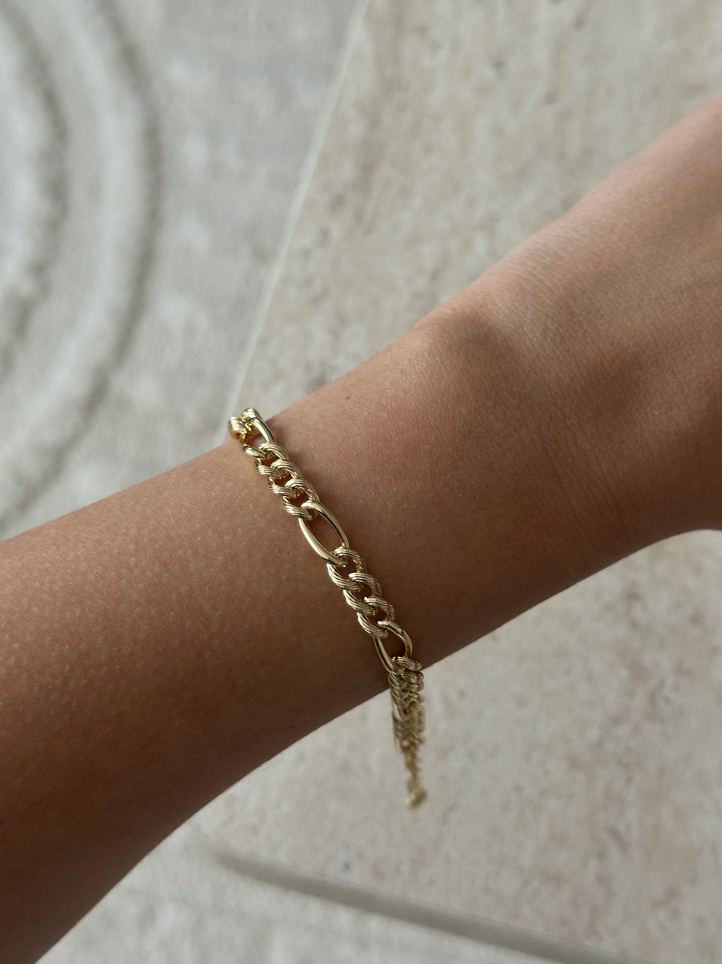 14K Altın Kaplama Tasarım Zincir Kadın Bileklik