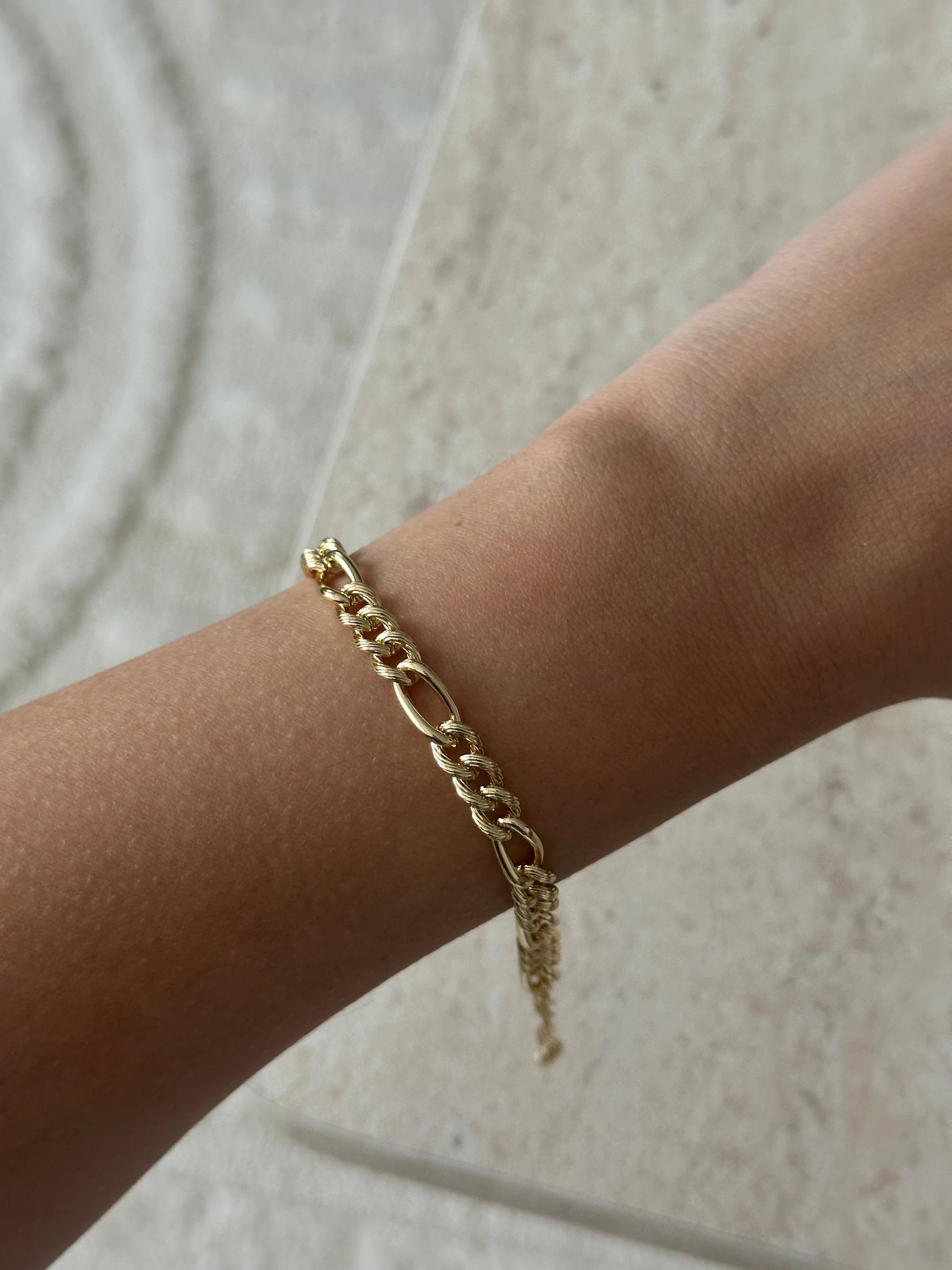 14K Altın Kaplama Tasarım Zincir Kadın Bileklik