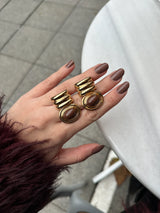 Tasarım Altın Kaplama Kadın Küpe