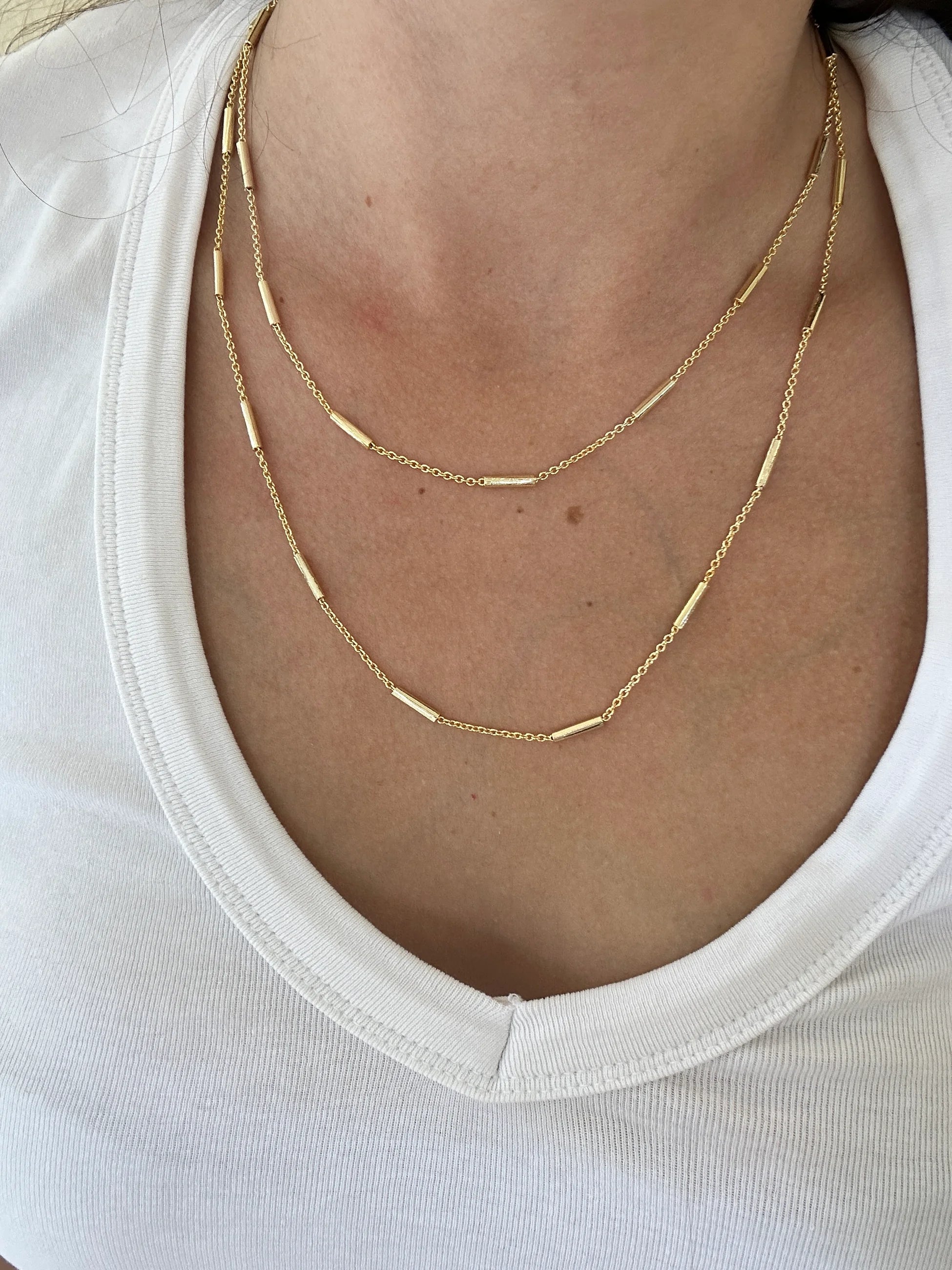 Kemik Zincir Kadın Kolye (90 cm)