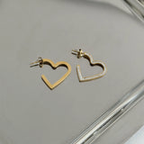 Yarım Kalp Çelik Kadın Küpe