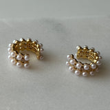 İkili İncili Earcuff Küpe