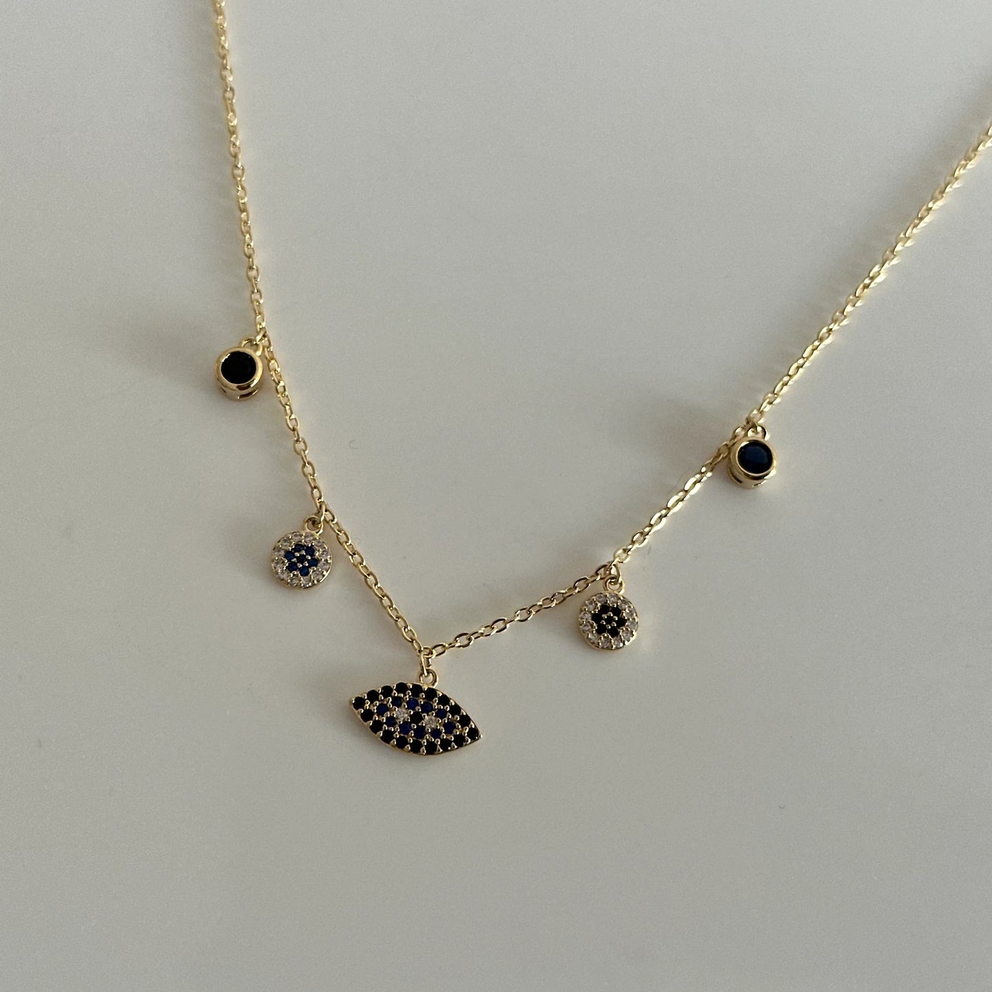 Göz Şans 14K Altın Kaplama Kolye