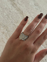 Tasarım Gold Gümüş Zirkon Taş Kadın Yüzük