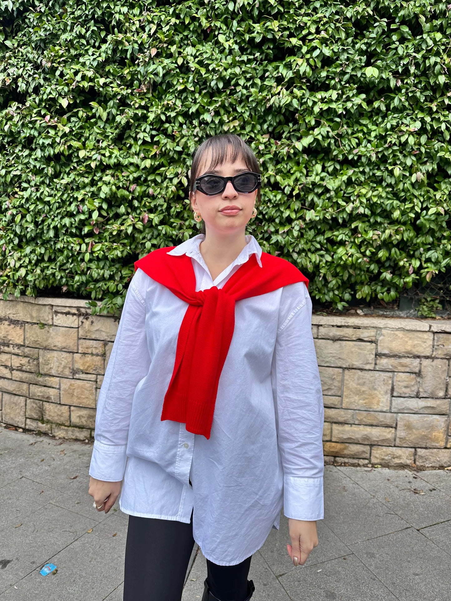 Kazak Görünümlü Şal Kırmızı