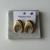 Yarım Ay Çelik Küpe