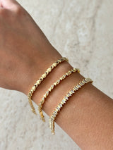 Parça Taş Altın Kaplama Kadın Bileklik