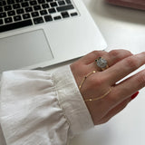 Çiçek Zirkon Taş Yüzük