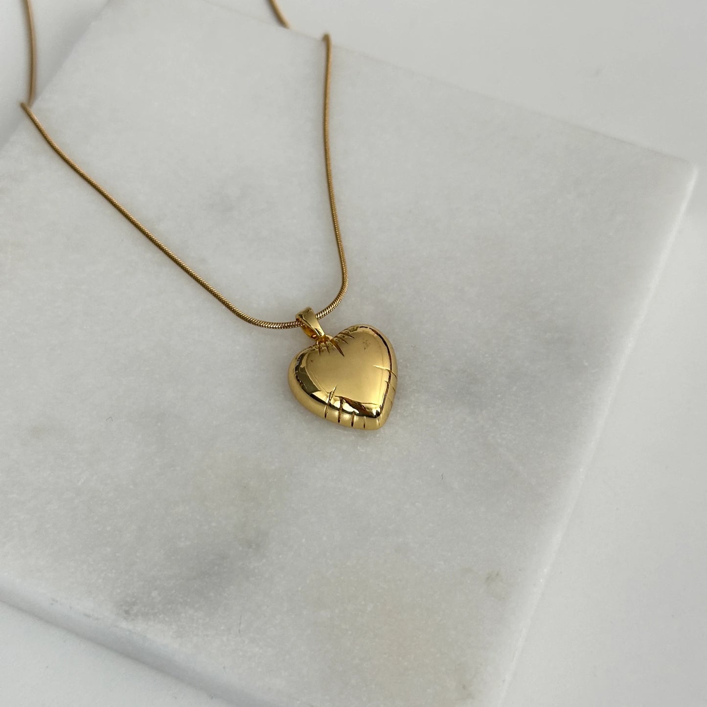 Bubble Kalp Çelik Kadın Kolye