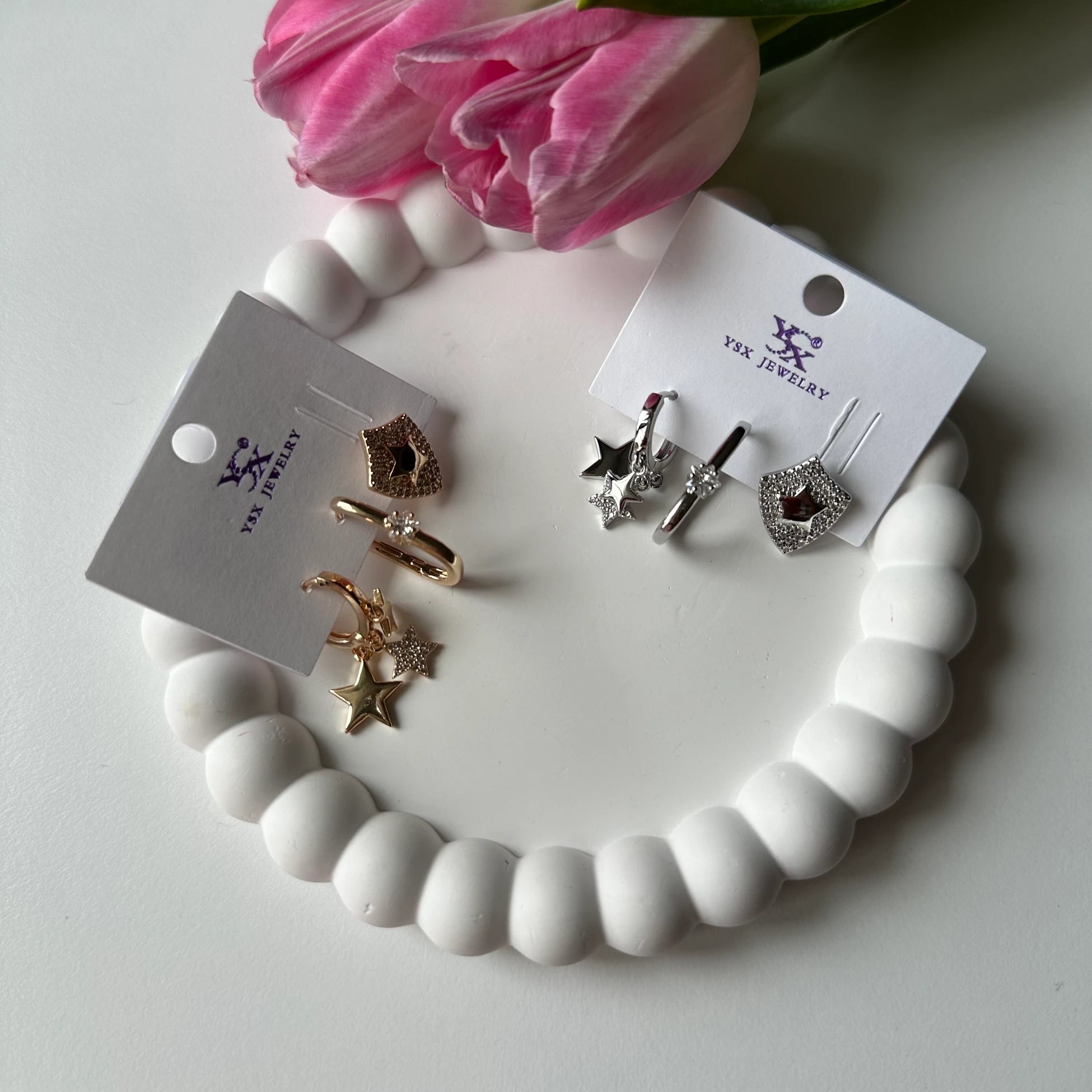 Arma Yıldız Set Küpe