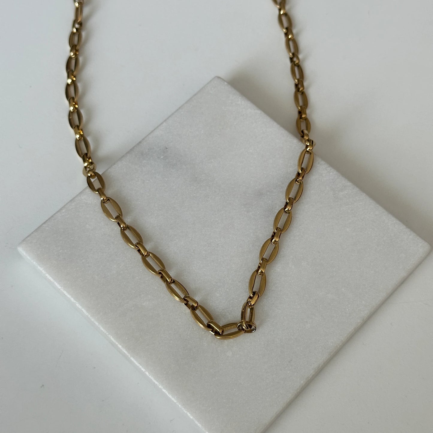 Badem Zincir Çelik Kadın Kolye