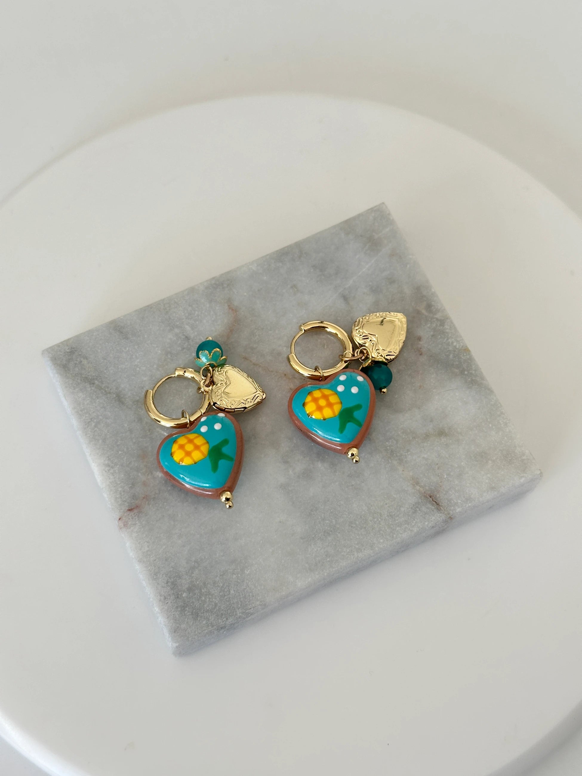 Ananas Seramik Kadın Küpe