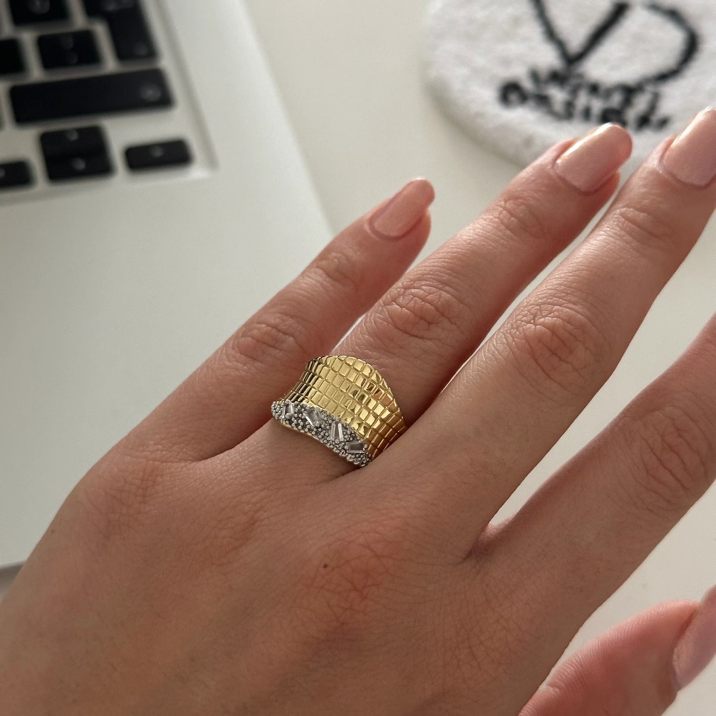 Mozaik Zirkon Taş Yüzük