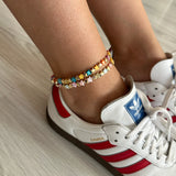 Çok Renkli Yıldız Boncuk Halhal