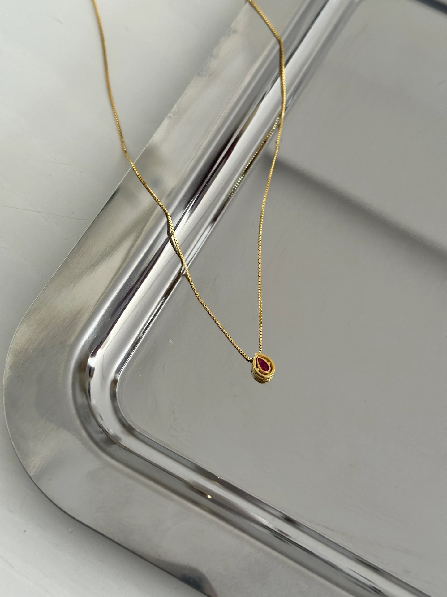 Minimal Tasarım Taş 925 Ayar Gümüş Kadın Kolye