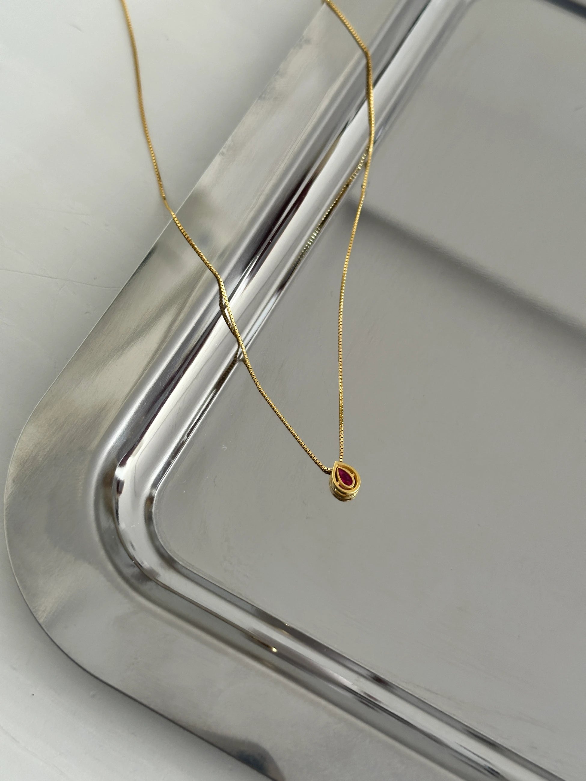 Minimal Tasarım Taş 925 Ayar Gümüş Kadın Kolye