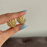 Minimal Çift Taraflı İstiridye Kabuk Kadın Kolye