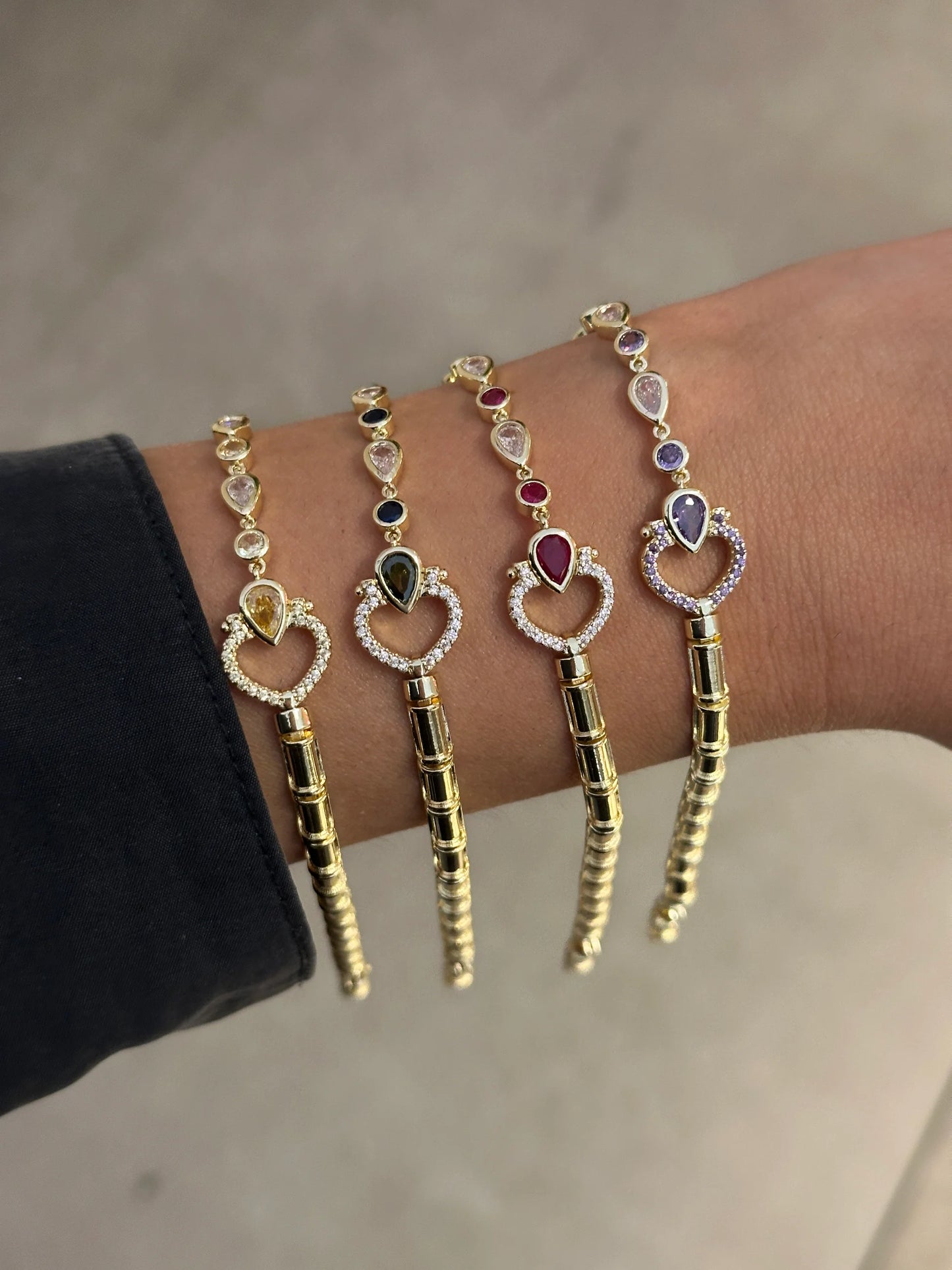 Damla Renkli Tasarım Taş Bileklik