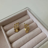 Üçlü Görünüm Güneş Çelik Küpe