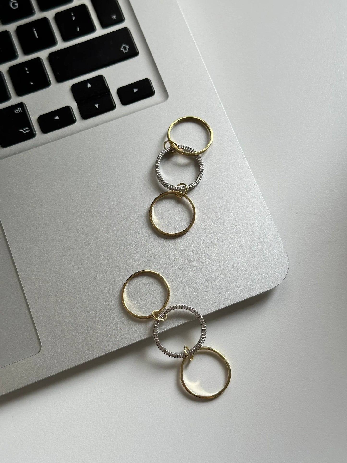 Spinelli Üçlü Taşlı Yüzük (925 ayar gümüş)