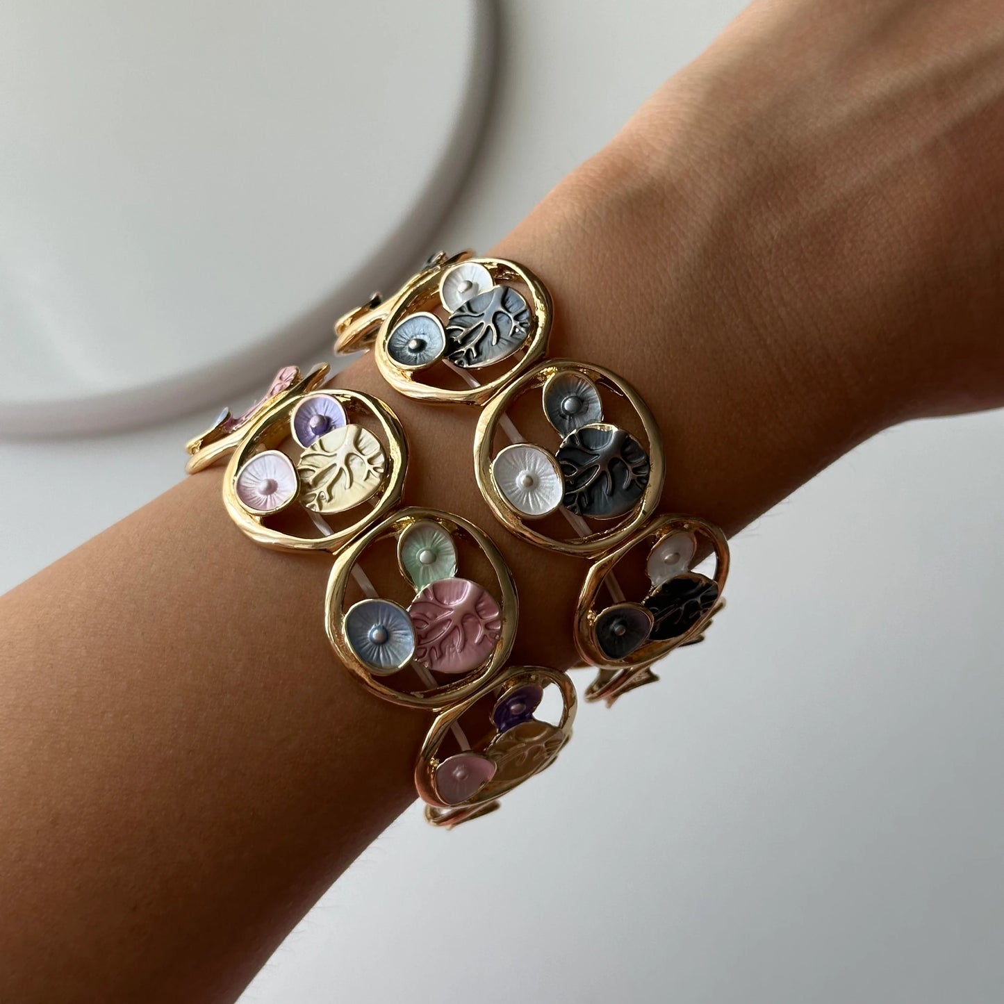 Yaşam Ağacı Seramik Bileklik (siyah)