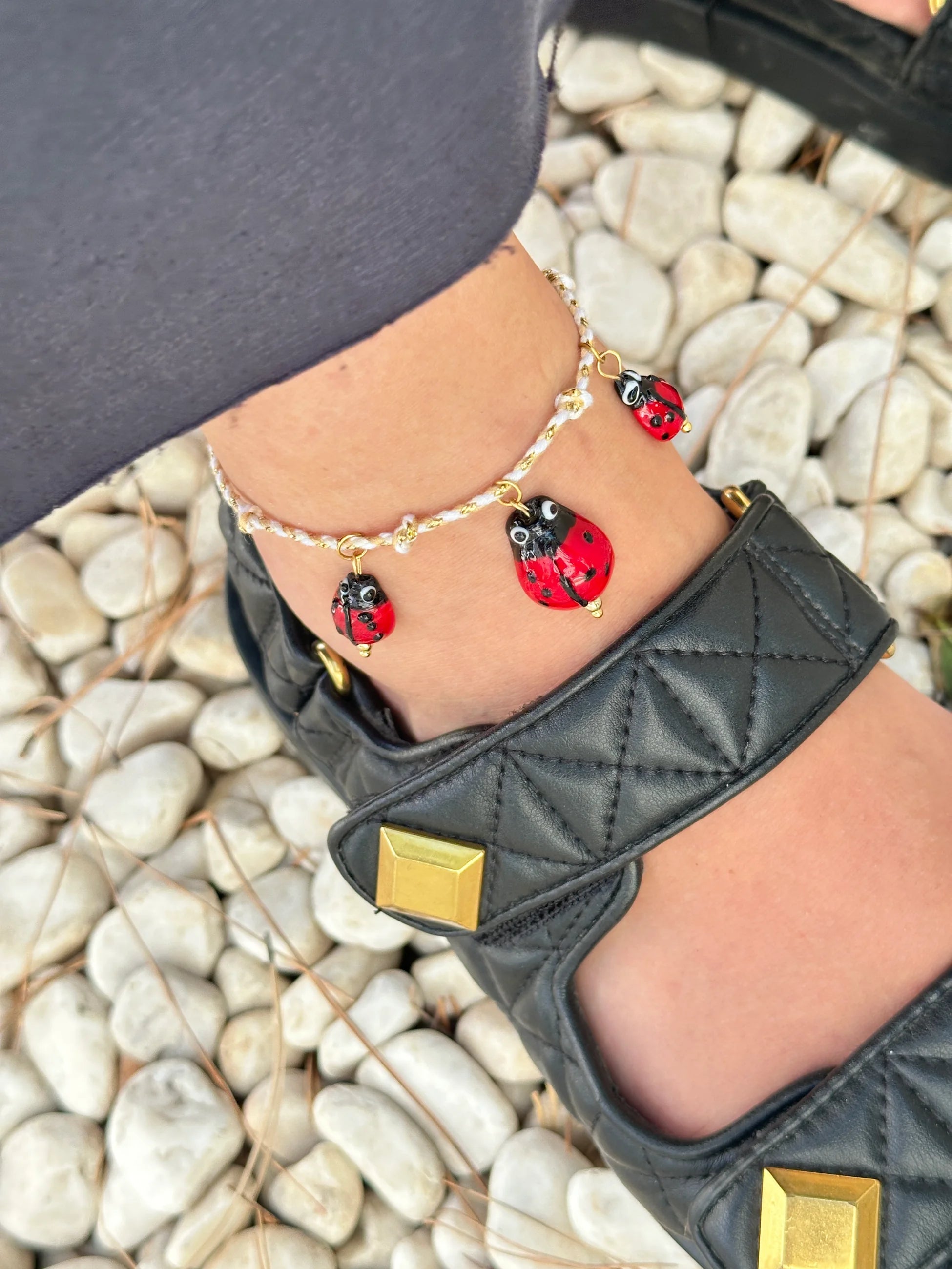 Uğur Böceği İp Kadın Halhal