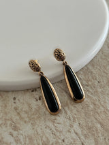 Bakır Siyah Kadın Küpe