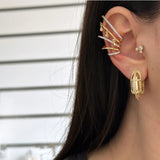 Taşlı Sarmal Kıkırdak Kadın Küpe