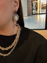 Gümüş Ay Çiçeği Kadın Küpe