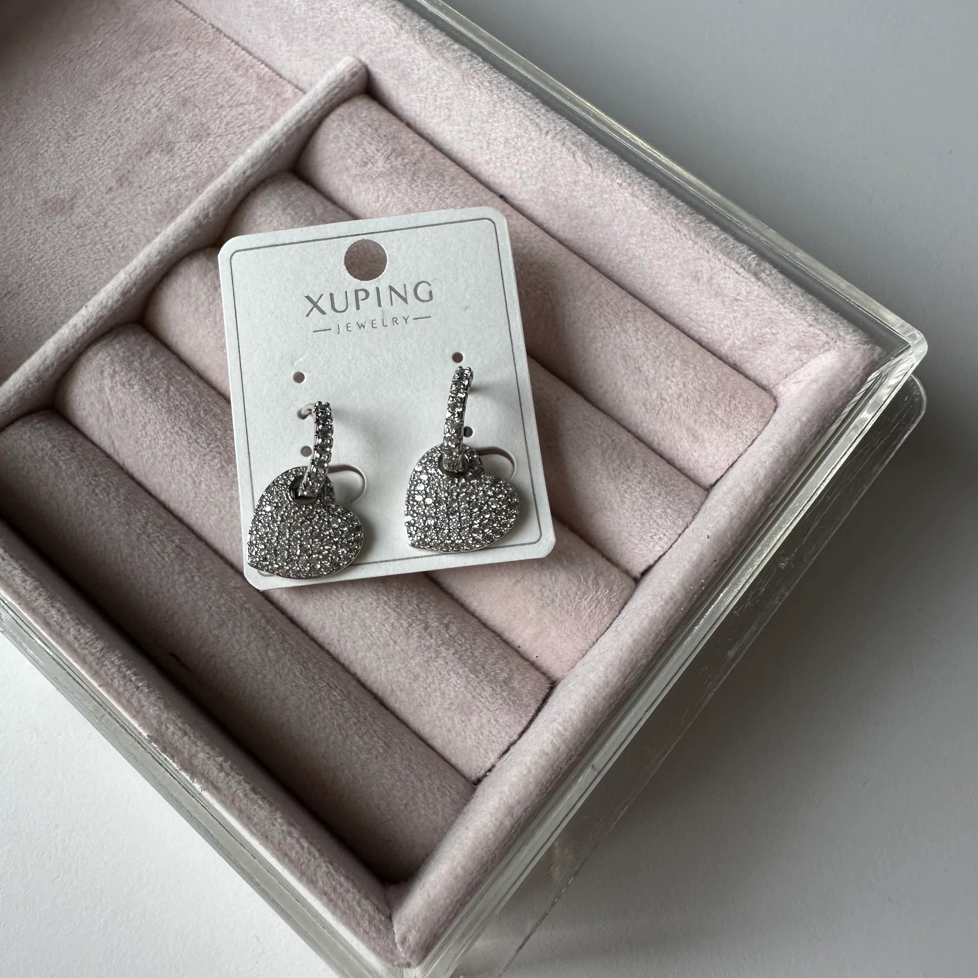 Zirkon Taş Kalp Küpe