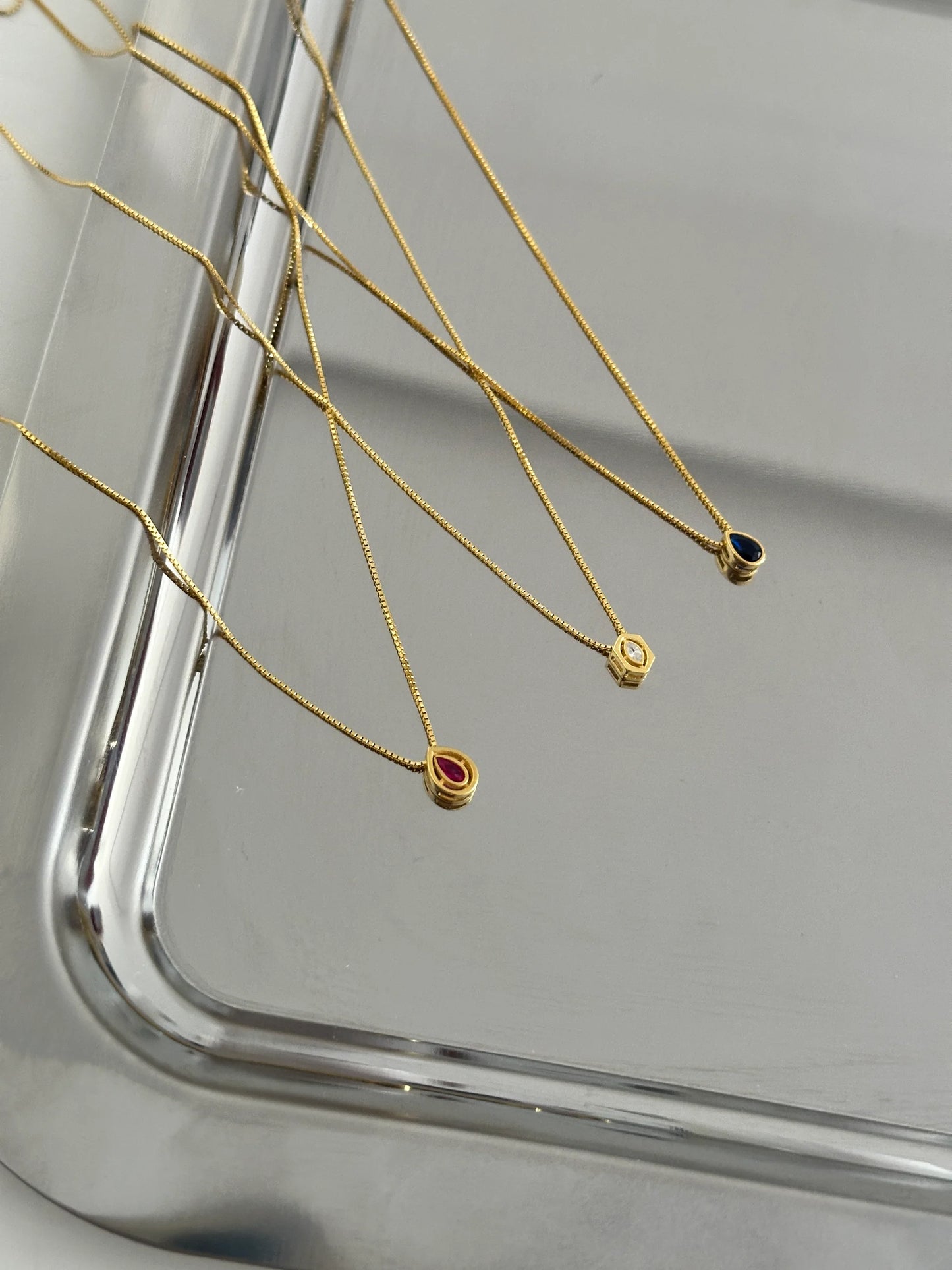 Minimal Tasarım Taş 925 Ayar Gümüş Kadın Kolye