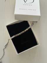 Kişiye Özel Lazer Baskı Çelik İtalyan Zincir Çift Bilekliği