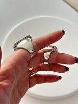 Büyük Kare Renkli Kadın Yüzük