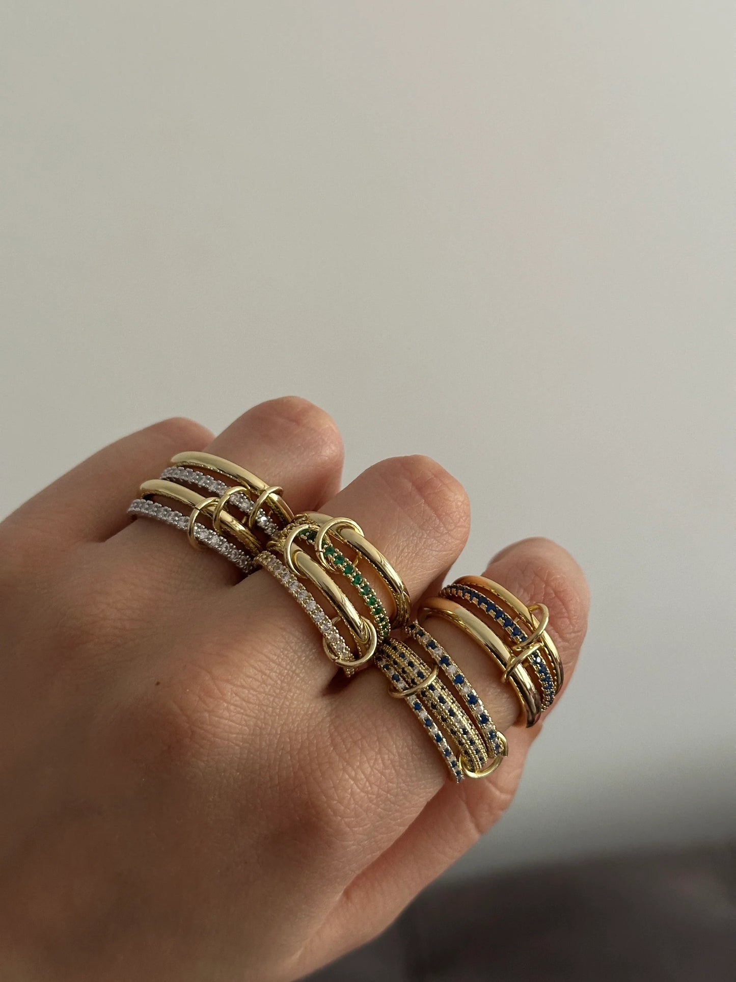 4'Lü Yeşil Zirkon Taş Spinelli Kadın Yüzük (18)