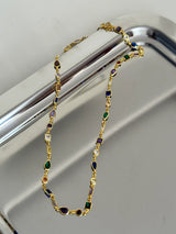 Asimetrik Taşlı Kadın Kolye (925 ayar gümüş)