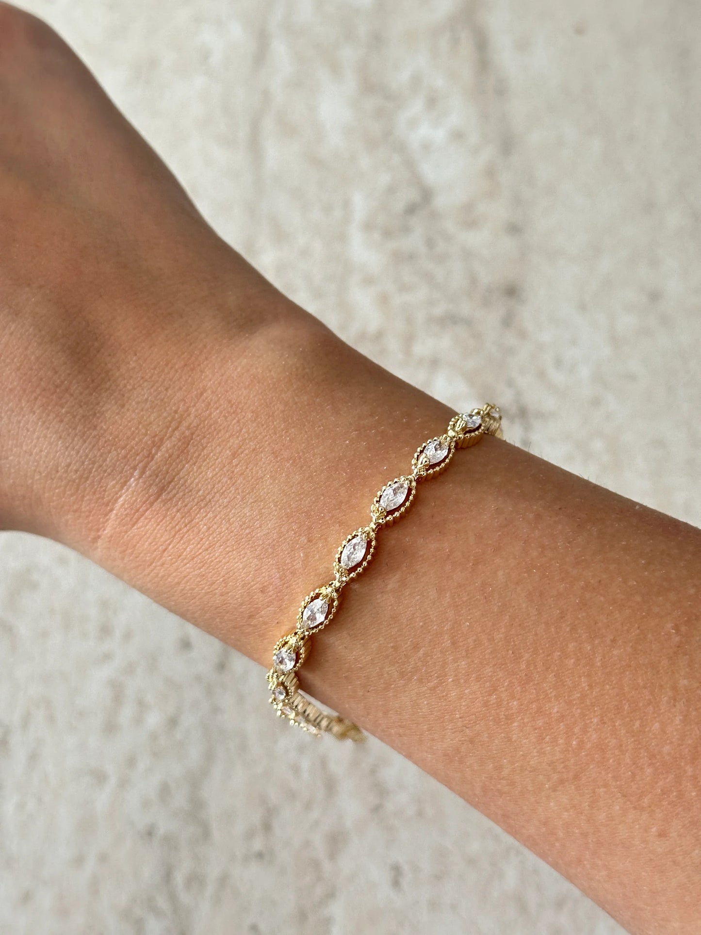 Damla Vintage 14k Altın Kadın Bileklik