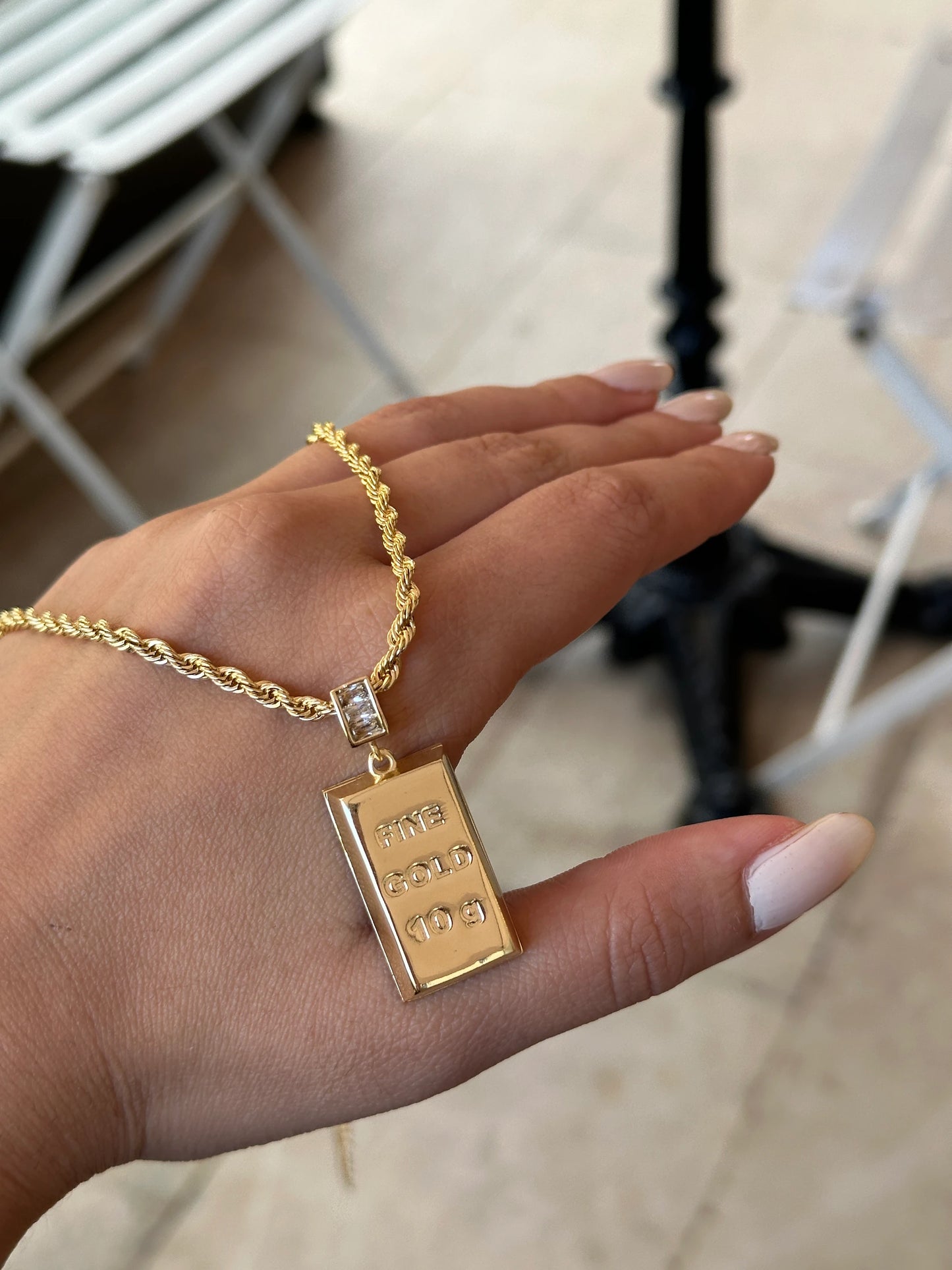 Külçe Altın Kadın Kolye