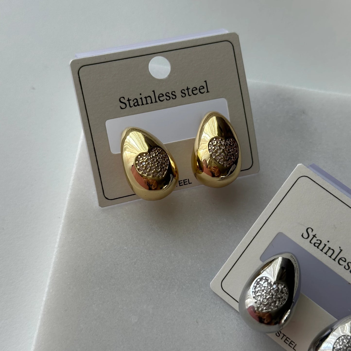 Kalp Zirkon Damla Küpe